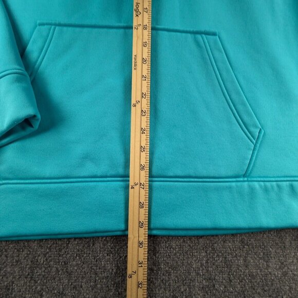 Under Armour Men Cold Gear Light Blue Hoodie Size XL Pullover Hooded Big Logo - Picture 3 of 16